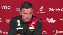 Paul Heckingbottom pre-match press conferenvce in Sheffield, UK