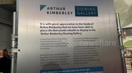 Engineers work on the reconstruction of the Fairey Barracuda in Yeovilton, UK