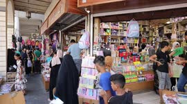 Baghdad's traditional stationery markets crowded with shoppers ahead of new school year