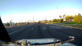 Nissan Runs Into Jeep Wrangler Running a Red Light