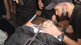 Funeral for 18 year-old Palestinian killed by Israeli forces in Gaza