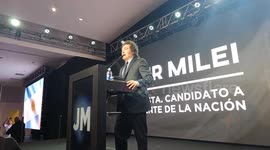 Candidate Milei gave details about dollarization and announced the person in charge of closing the Central Bank if he becomes president in Buenos Aires, Argentina