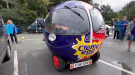 Not every day you see a Cadburys cream egg driving around the place.