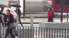 Rush Hour Rain Hits Birmingham, UK