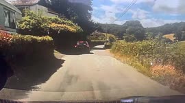 Garbage Truck Rolls Down Hill