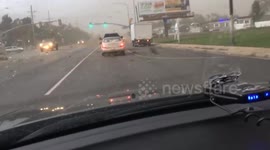 Utah Tornado Sends Debris Flying Across the Road