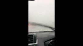 Hail Storm Wreaks Havoc on Highway