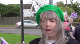 Union Chief Speaks at School Staff Strike in Carluke, UK