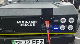 Mountain Rescue vehicle that has huge tyres to climbe hills with