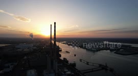 SunSet over Dublin Port/City