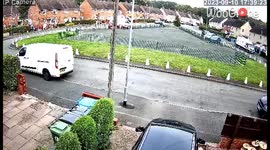 Security Cam catches unsuspecting man getting 'grounded' by hyper-energetic Rottweilers