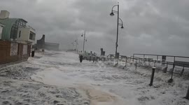 Storm Agnes makes first landfall in Tramore, Ireland