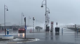 Storm Agnes makes landfall in Tramore, Ireland