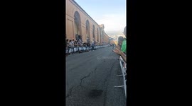 Thibaut Pinot at his last Giro dell'Emilia. Crowd at San Luca went crazy.