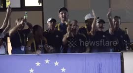 Rory McIlroy leads celebrations following Ryder Cup win in Rome, Italy