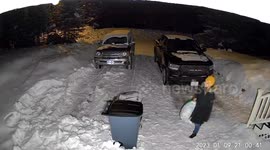Man hides in trashcan to deliver hilarious jumpscare to wife