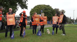 Junior doctors strike at Royal Derby Hospital in UK