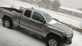 US: Icy Flooding On Roads After Hailstorm Pounds Parts Of New Mexico