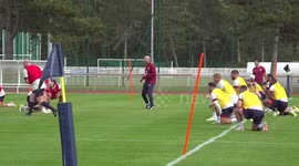 England training at their World Cup base in Le Touquet, France