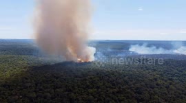 Archive Footage: Forest fires in the Brazilian Amazon increase by 52.3% with the current drought
