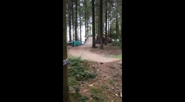 A run in with a tree after a misjudged landing! Resulting in a broken neck! All healed now though!