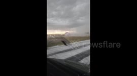 US: Icy Flooding On Roads After Hailstorm Pounds Parts Of New Mexico 3