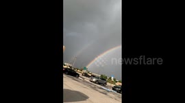 Double rainbow spotted above Orlando, Florida