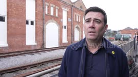 Andy Burnham responces to scrapping of the northern leg of HS2 to Manchester, UK