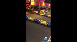 An amusing go karting accident