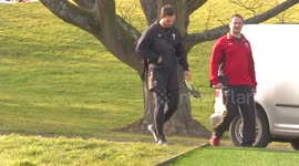 George North training with the Wales Rugby Team