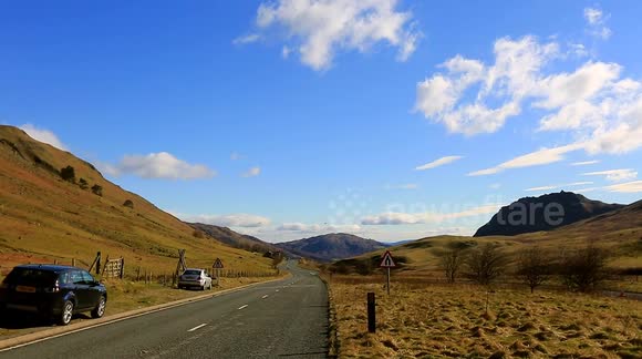 Tornado jet fighter makes low pass over road in the UK