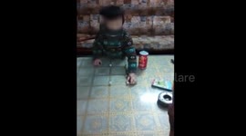 This four-year-old boy has some serious dice skills