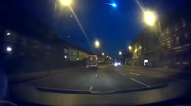 Colourful meteor passes over Battersea, London