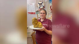 Chip shop finds massive potato - enough for two whole portions