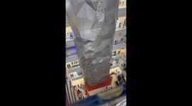 Fearless little climber: 18-meter mall ascent captured on video