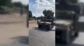 Palestinian Militants captured Israeli Military Hummer jeep and drove it around Gaza