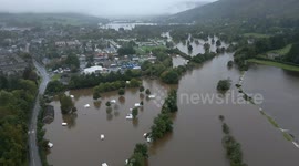 Caravans submerged as flooding hits Scotland's Aberfeldy