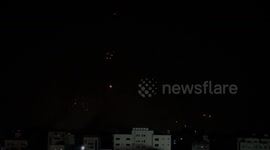 Israel's Iron Dome air defence system intercepts rockets launched from Gaza overnight