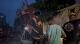 Israeli warplanes bombed the 3-storey building belonging to the al-Nadi family in  Khan Yunis, Gaza