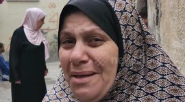Locals in the destructed neighbourhood in Al-Shati camp, west of Gaza, Palestine