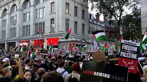 Hundreds rally in London to support Palestine following Hamas attacks ...