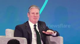 Sir Keir Starmer speaks about tackling skills shortages at a conference in Liverpool, UK