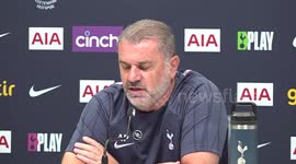 Ange Postecoglou accepts Liverpool denied ‘legitimate goal’ by VAR error at a press conference in London, UK