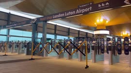 Passengers stuck at Luton Airport Parkway station following fire in Luton, UK