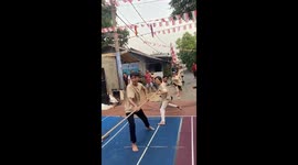 Independence day tug of war challenge ends with hilarious rope snap mishap