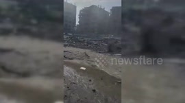 Neighbourhood Reduced To Rubble in Gaza After Israeli Attack