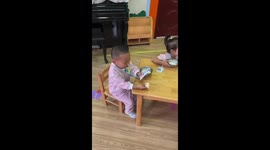 Toddler cries adorably over photo of mum on second day of nursery