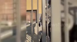 British FM Takes Cover During Settlement Visit in Ofakim, Israel