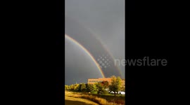 US: Double Rainbow Spotted Over Fort Collins, Colorado