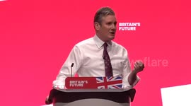 Starmer warns of 'dangerous' Tories in conclusion to party conference speech in Liverpool, UK